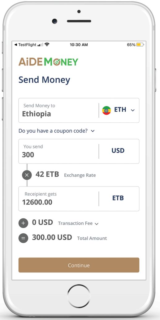 Send Money to Ethiopia AiDEMONEY